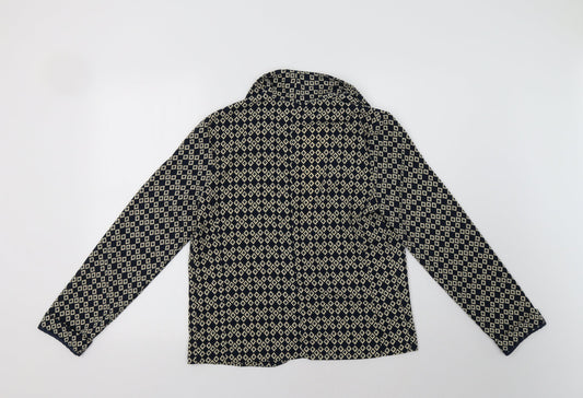 Primark Womens Blue Geometric  Jacket Blazer Size 10