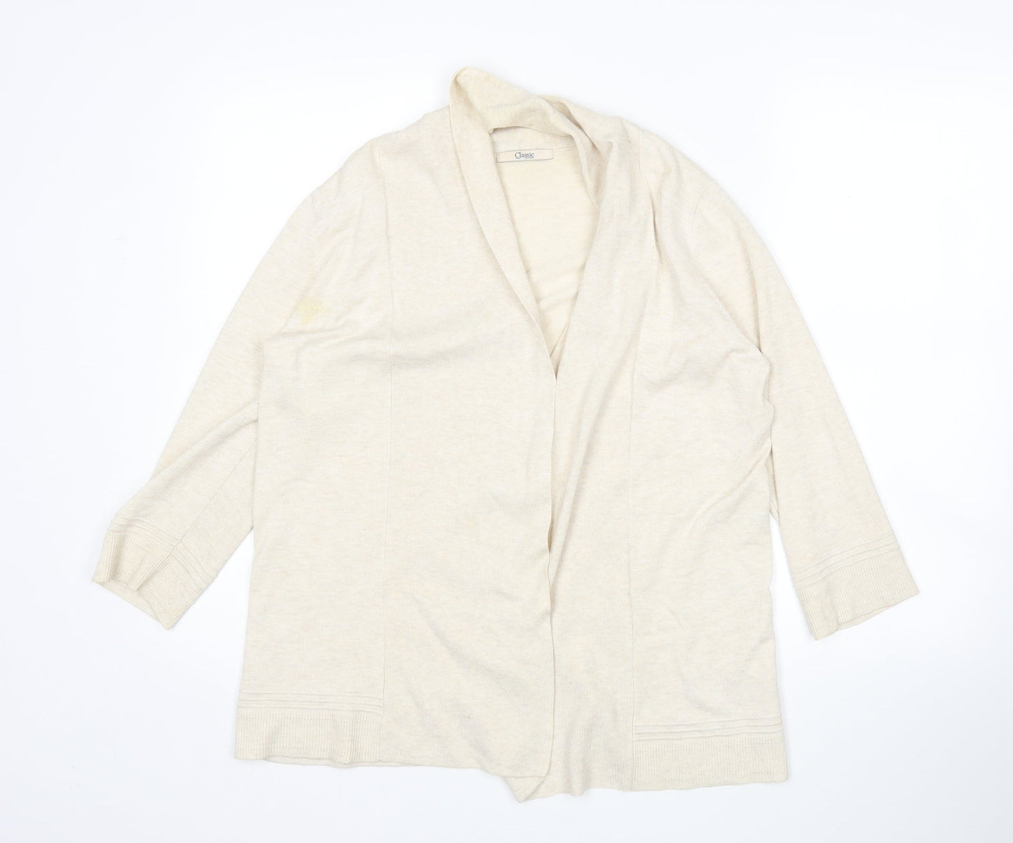 M&S Womens Beige   Cardigan Jumper Size 12