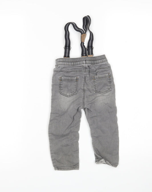 George Boys Grey    Jeans Size 12-18 Months  - Suspenders
