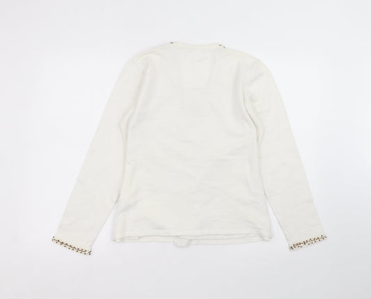 Viz-A-Viz Womens White   Cardigan Jumper Size 12