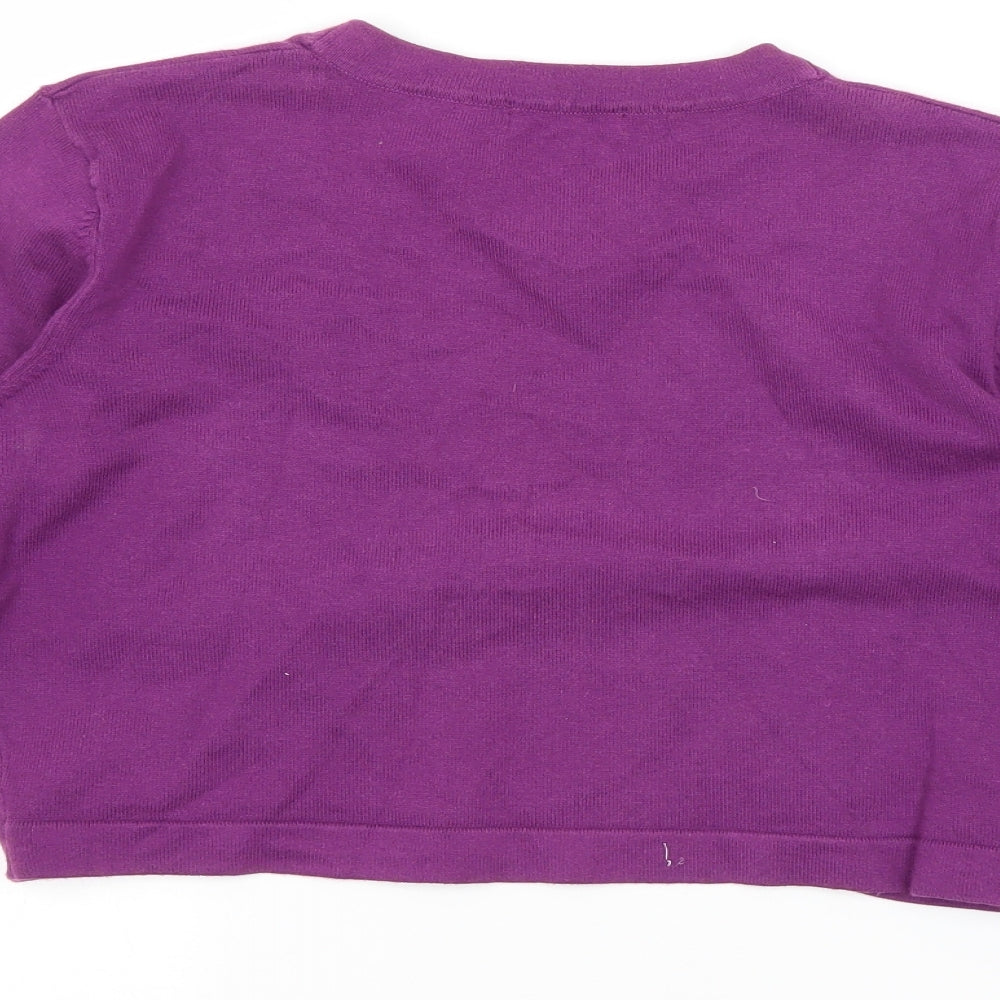 M&Co Womens Purple   Cardigan Jumper Size S