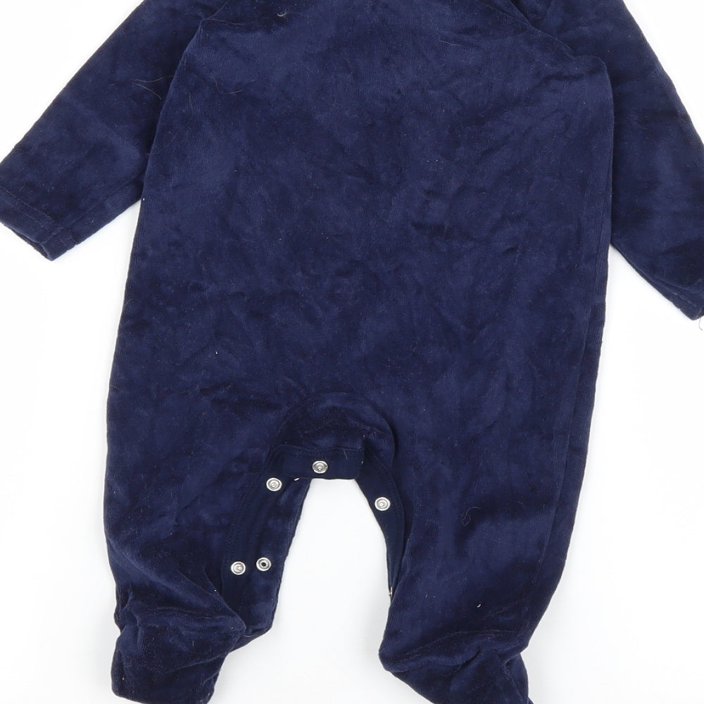 Primark Baby Blue Solid  Babydoll One Piece Size 6-9 Months
