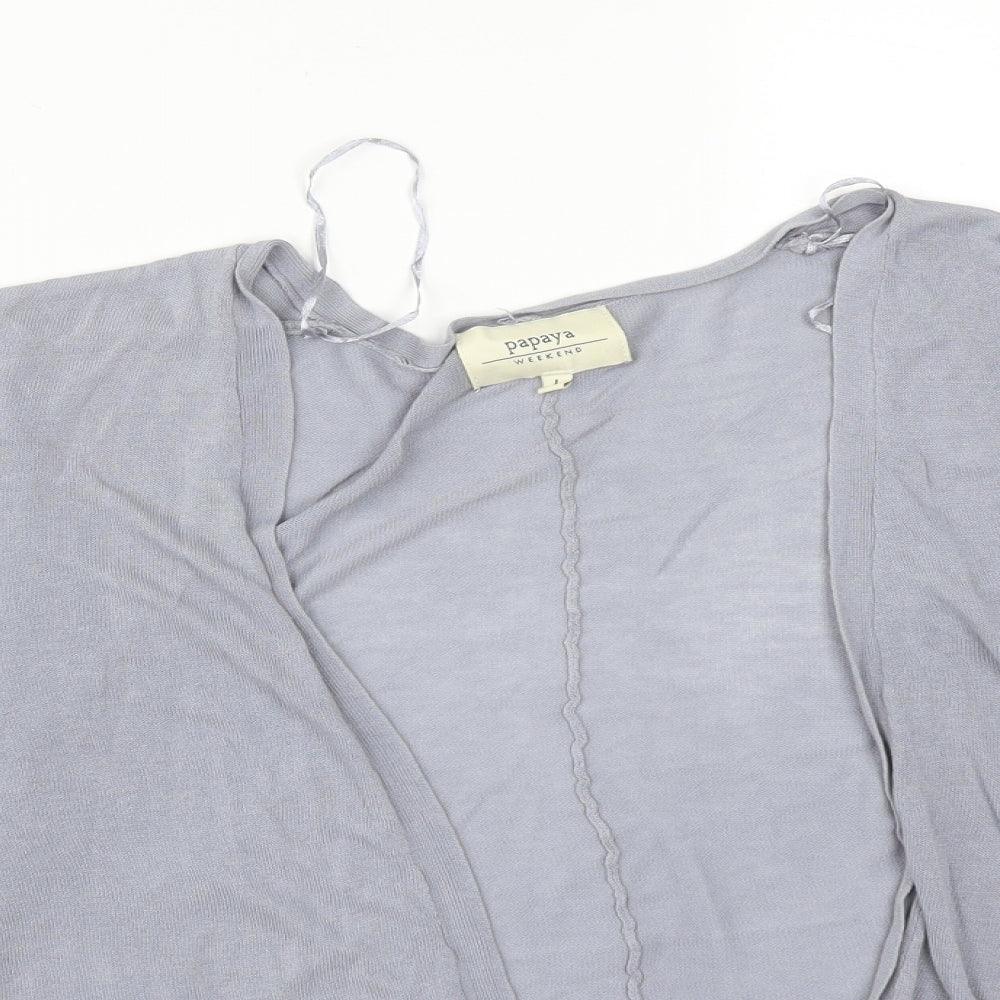 Papaya Womens Grey   Cardigan Jumper Size L