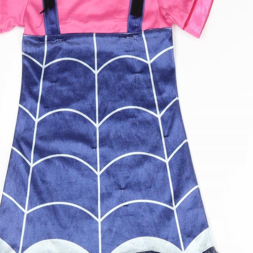 TONG Girls Multicoloured Striped  A-Line  Size 7 Years  - FANCY DRESS
