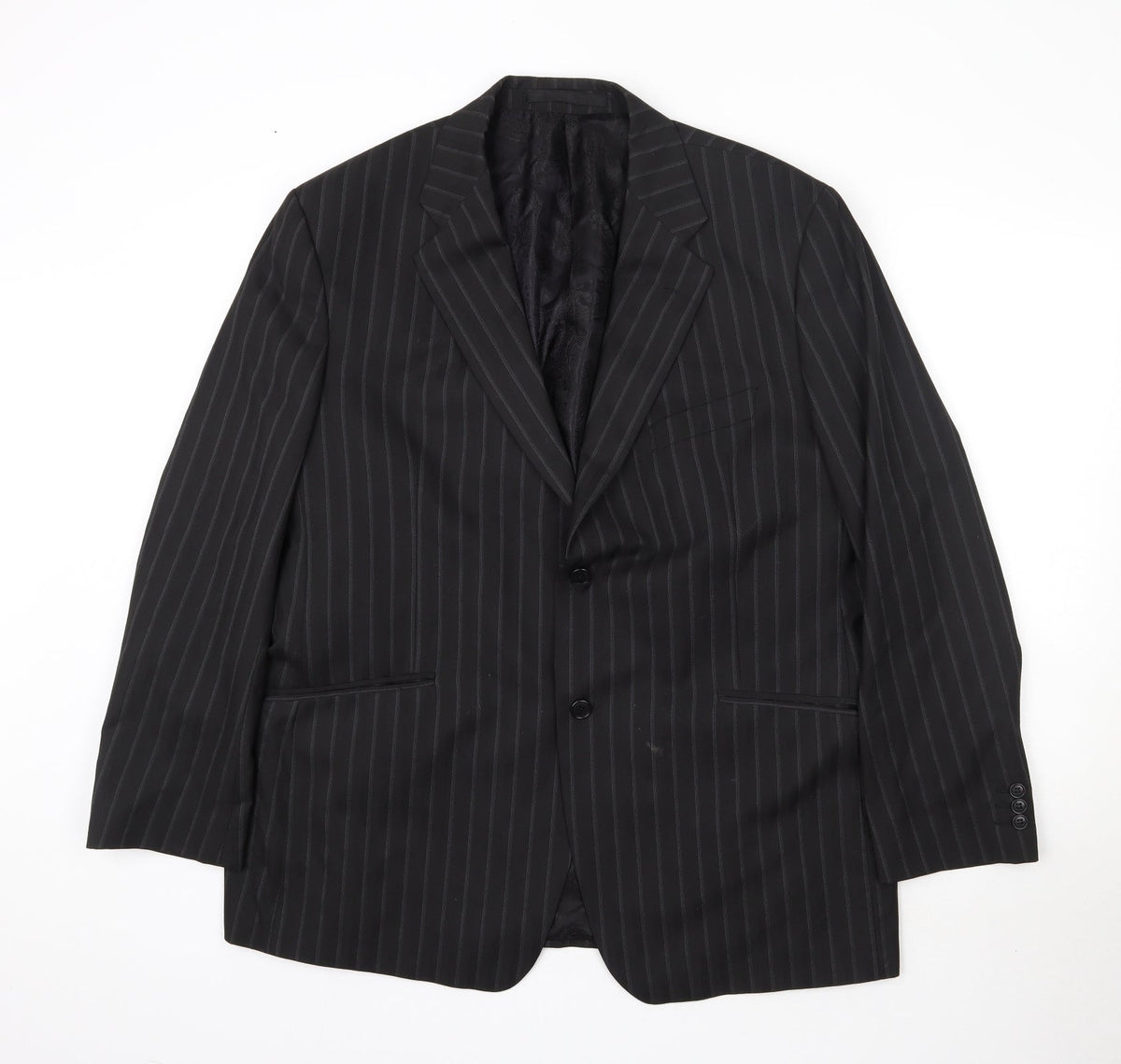 Marks and Spencer Mens Black Striped  Jacket Suit Jacket Size M