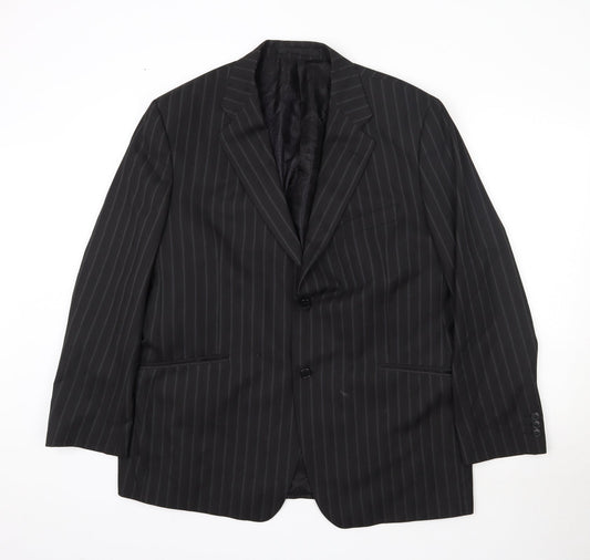 Marks and Spencer Mens Black Striped  Jacket Suit Jacket Size M