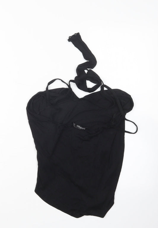 Boohoo Womens Black   Bodysuit One-Piece Size 12