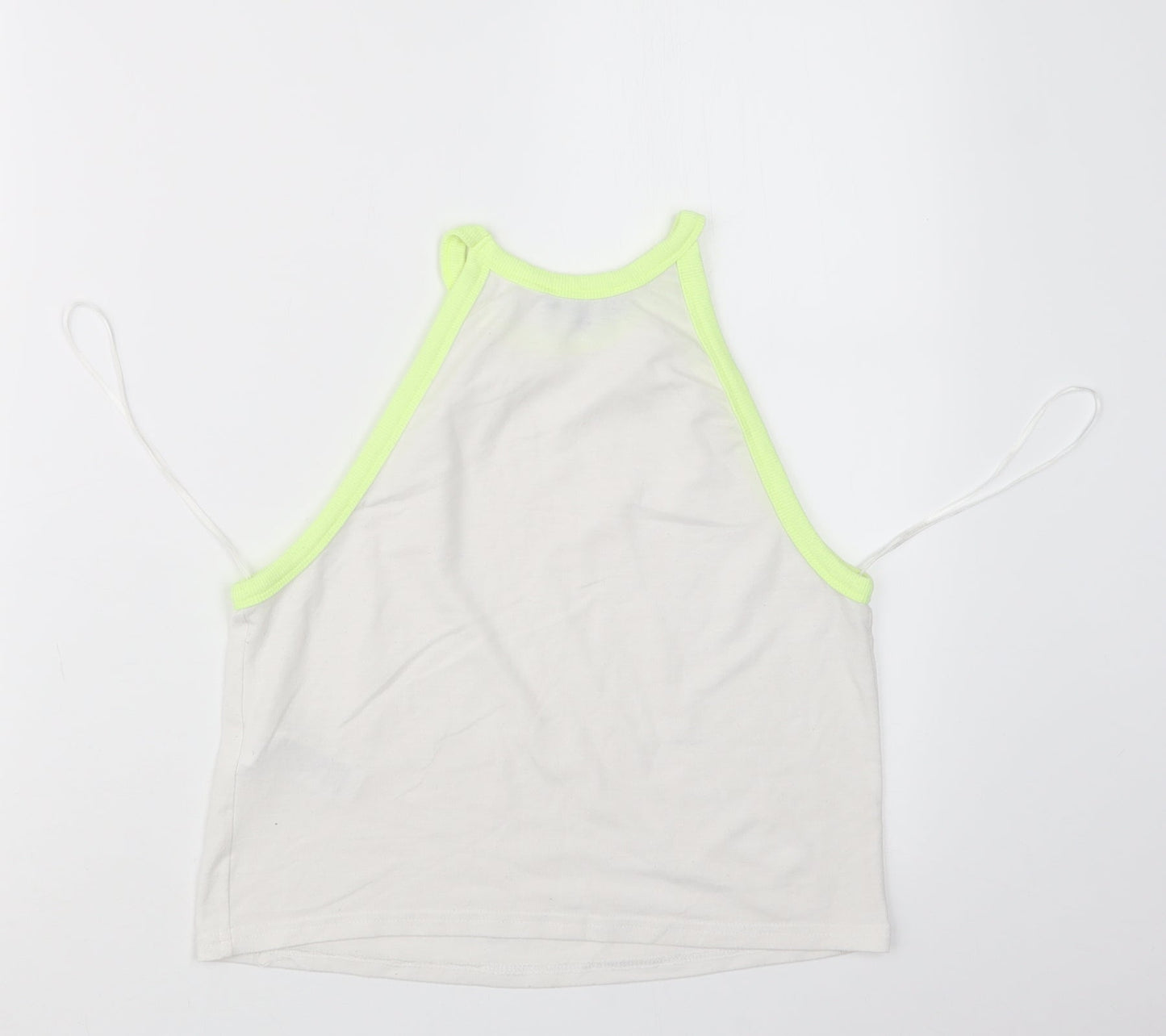 New Look Womens White   Cropped T-Shirt Size 10