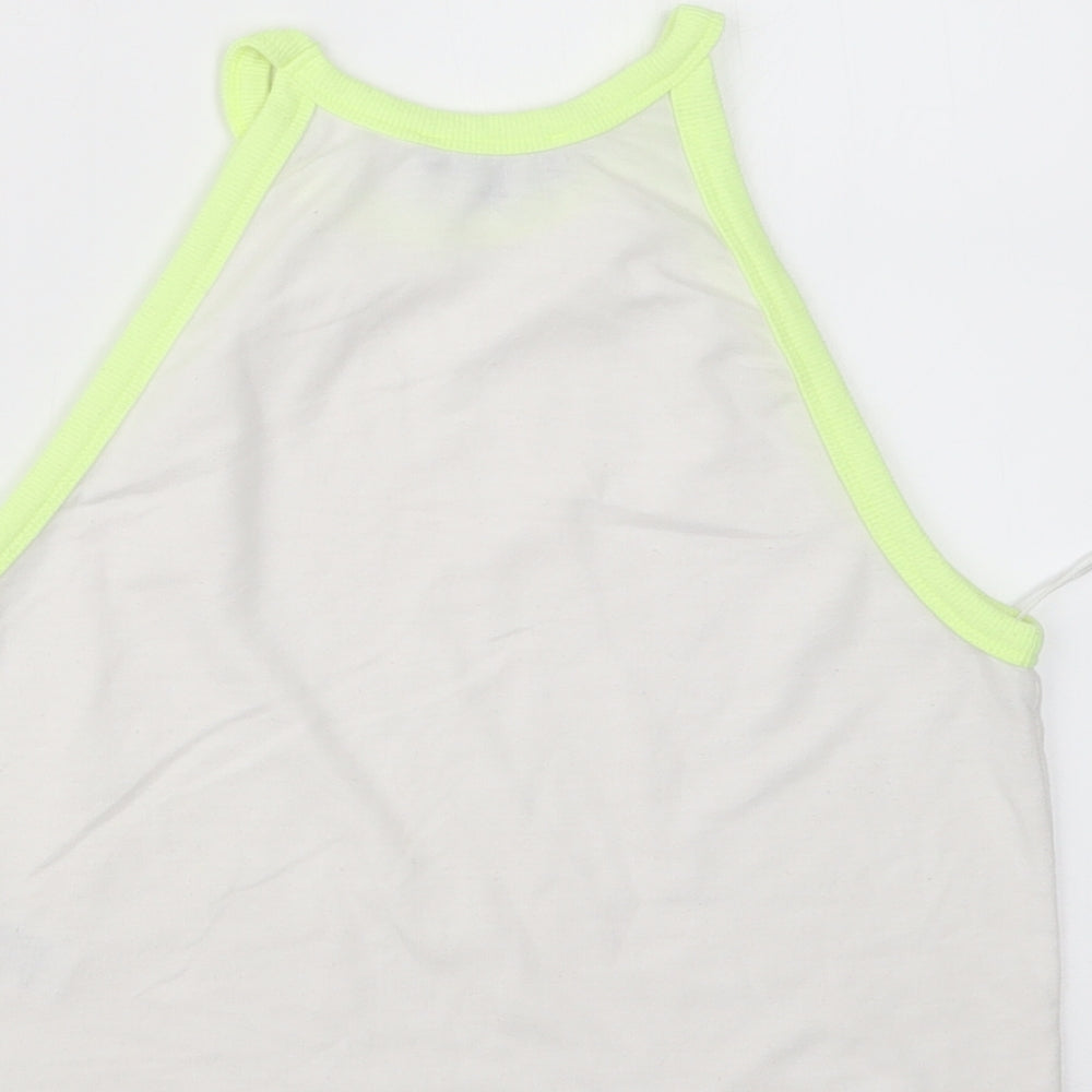 New Look Womens White   Cropped T-Shirt Size 10