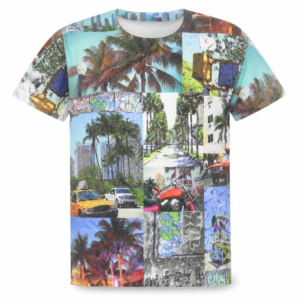 Rebel Boys Multicoloured Geometric Jersey Basic T-Shirt Size 10-11 Years
