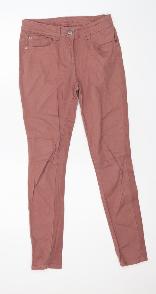 George Womens Pink  Denim Skinny Jeans Size 10 L29 in