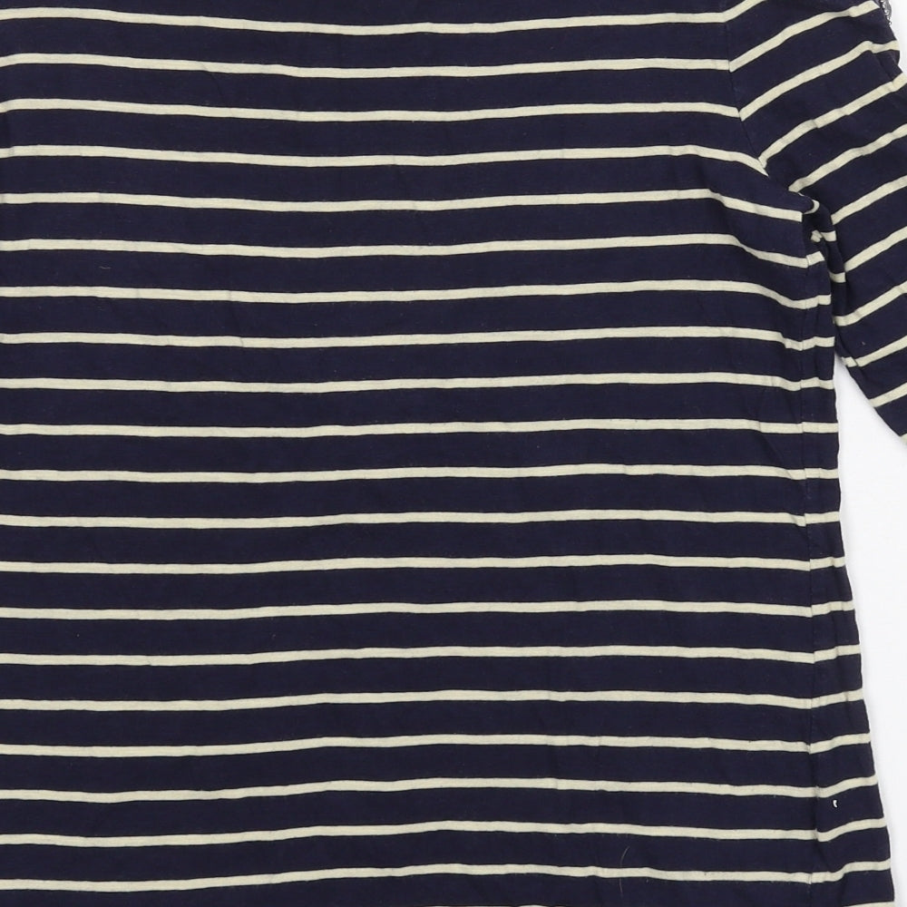 River Island Womens Black Striped Jersey Basic T-Shirt Size 10