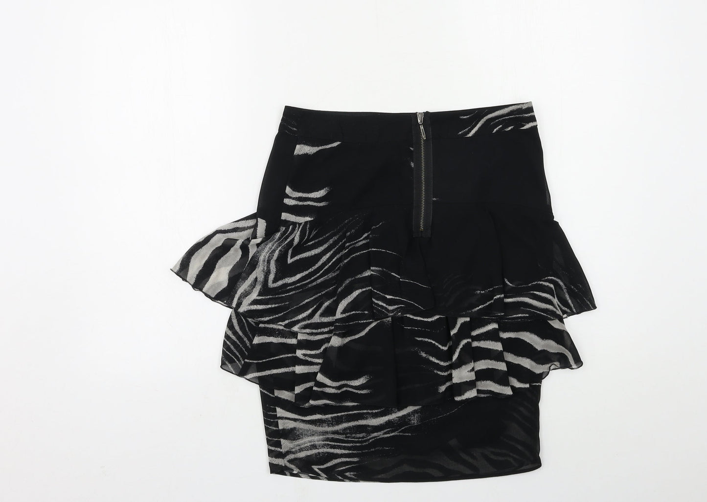 Zara Womens Black Animal Print  Straight & Pencil Skirt Size XS