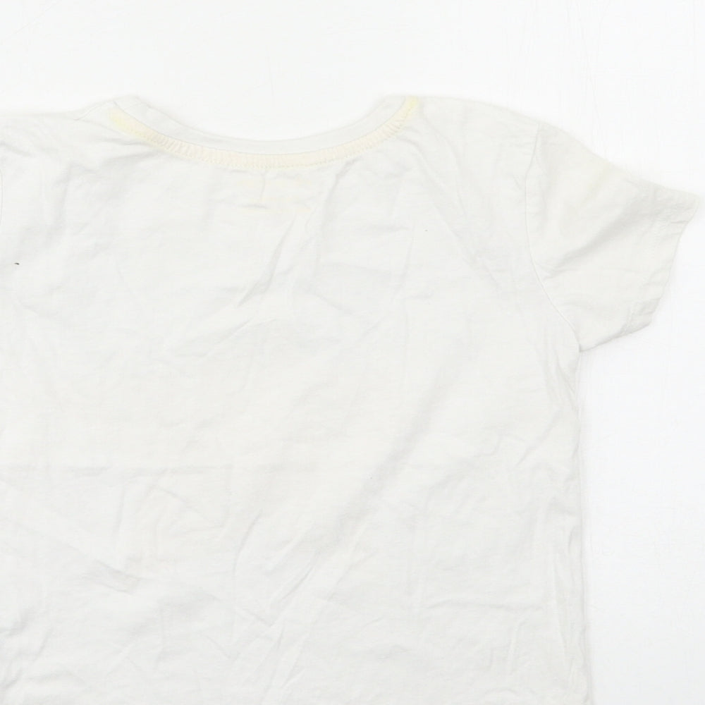 Primark Girls White   Basic T-Shirt Size 5-6 Years