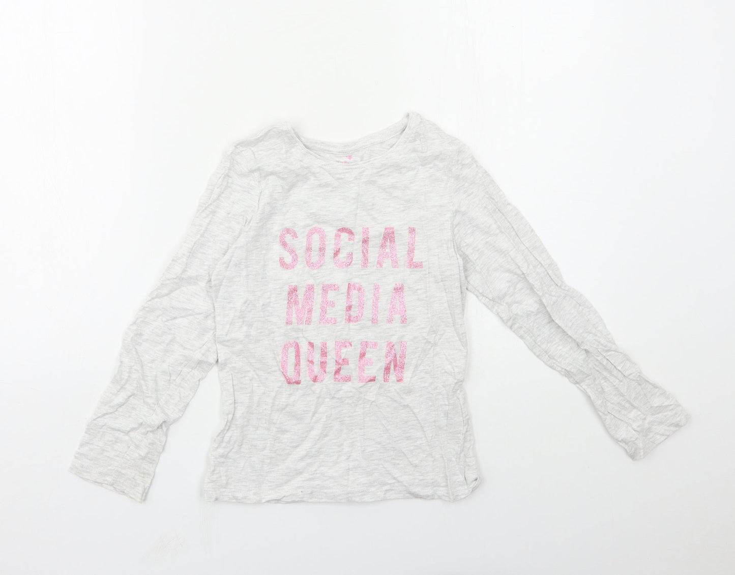 Primark Girls Grey   Basic T-Shirt Size 8-9 Years