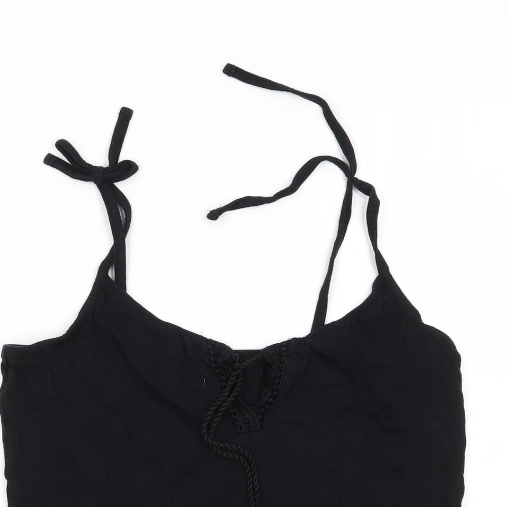 love to lounge Womens Black Solid  Top Pyjama Top Size 6