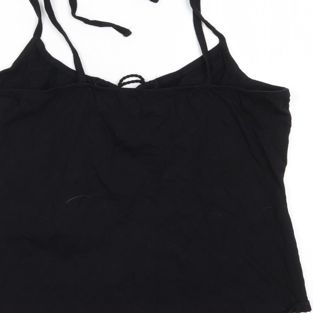 love to lounge Womens Black Solid  Top Pyjama Top Size 6