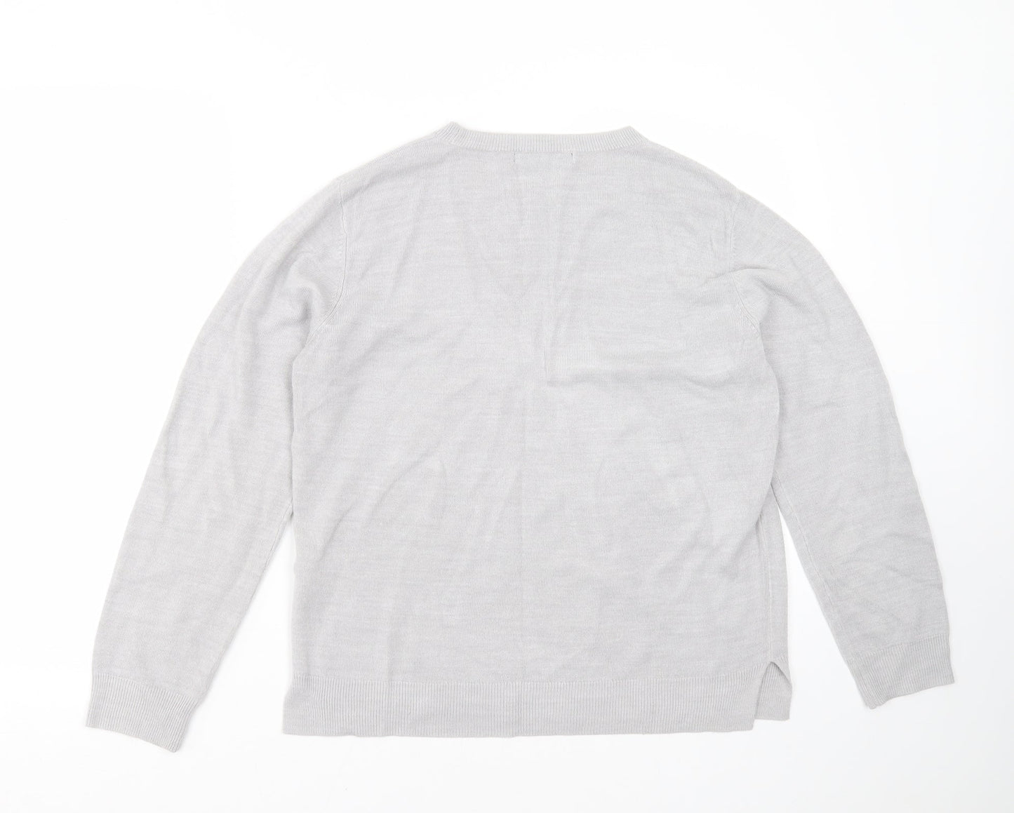 Marks and Spencer Womens Grey  Knit Pullover Jumper Size 14