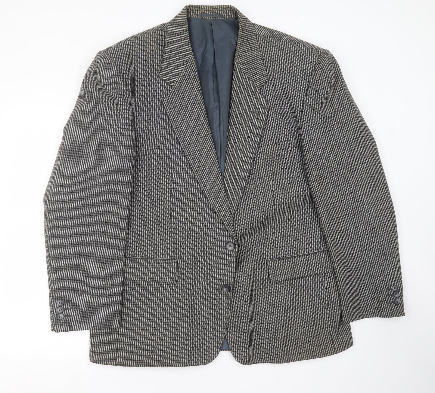 C&A Mens Grey Striped  Jacket Suit Jacket Size 44