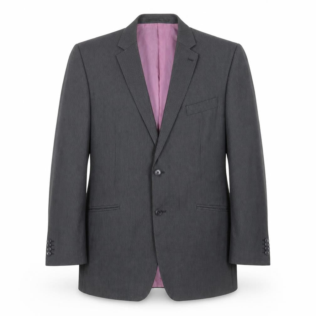 F&F Mens Grey Striped  Jacket Suit Jacket Size 44
