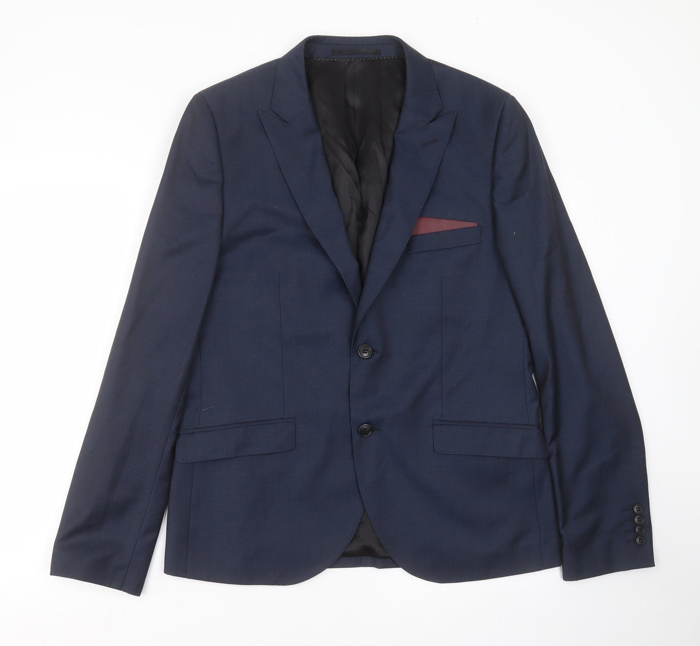 Topman Mens Blue   Jacket Suit Jacket Size 42