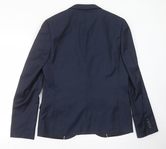 Topman Mens Blue   Jacket Suit Jacket Size 42