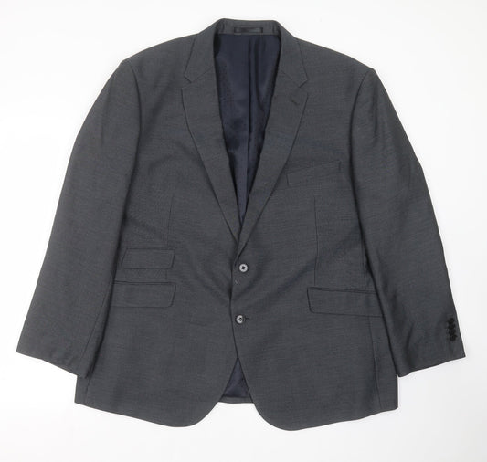 Taylor & Wright Mens Grey Geometric  Jacket Suit Jacket Size 48