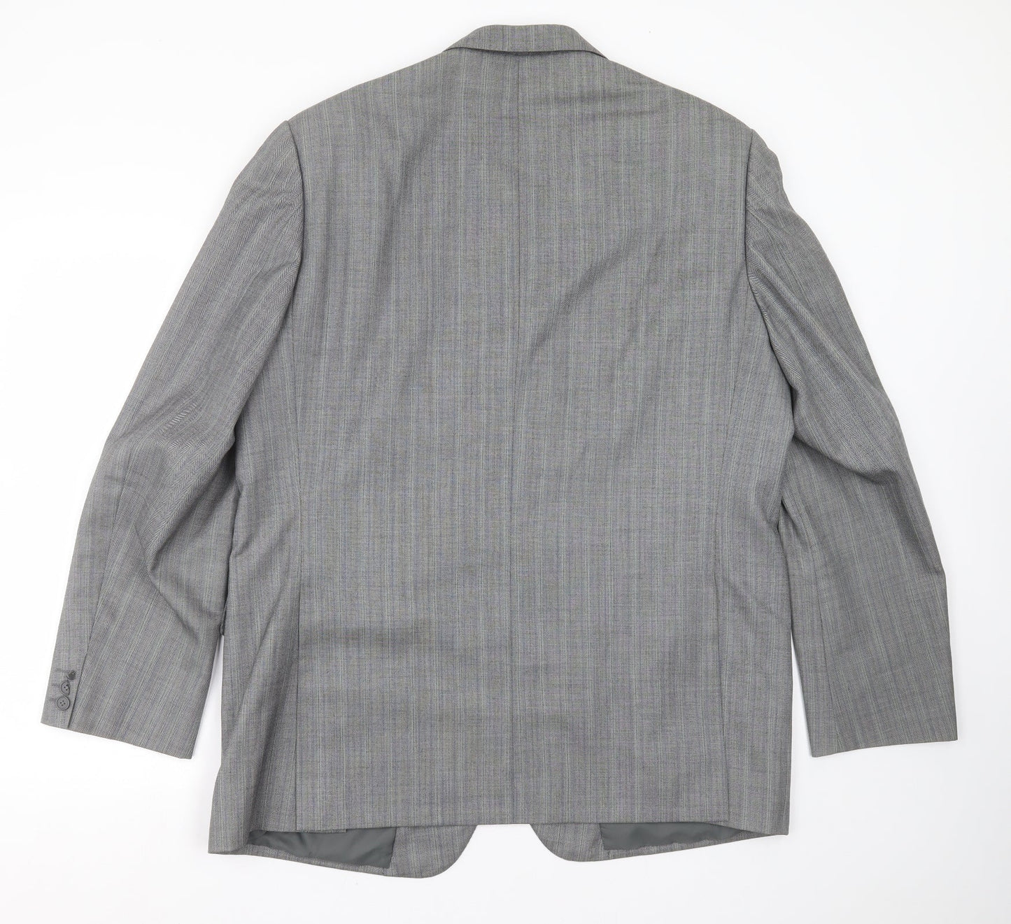 Coleman & Son Mens Grey Herringbone  Jacket Suit Jacket Size 48