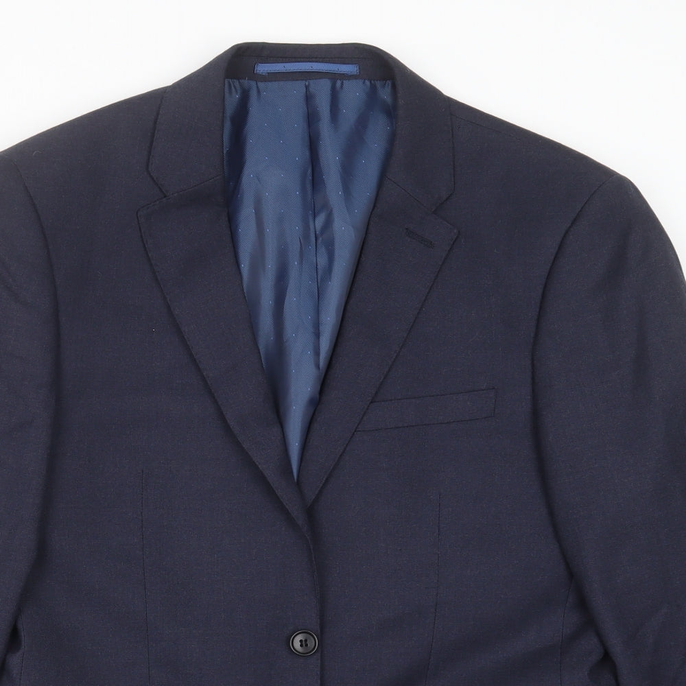 Taylor & Cutter Mens Blue   Jacket Suit Jacket Size 36