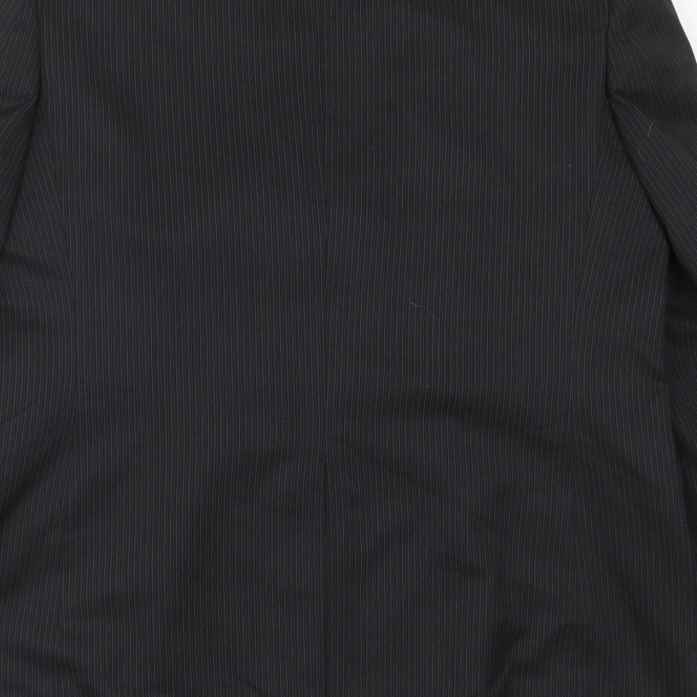 F&F Mens Black Striped  Jacket Suit Jacket Size 44