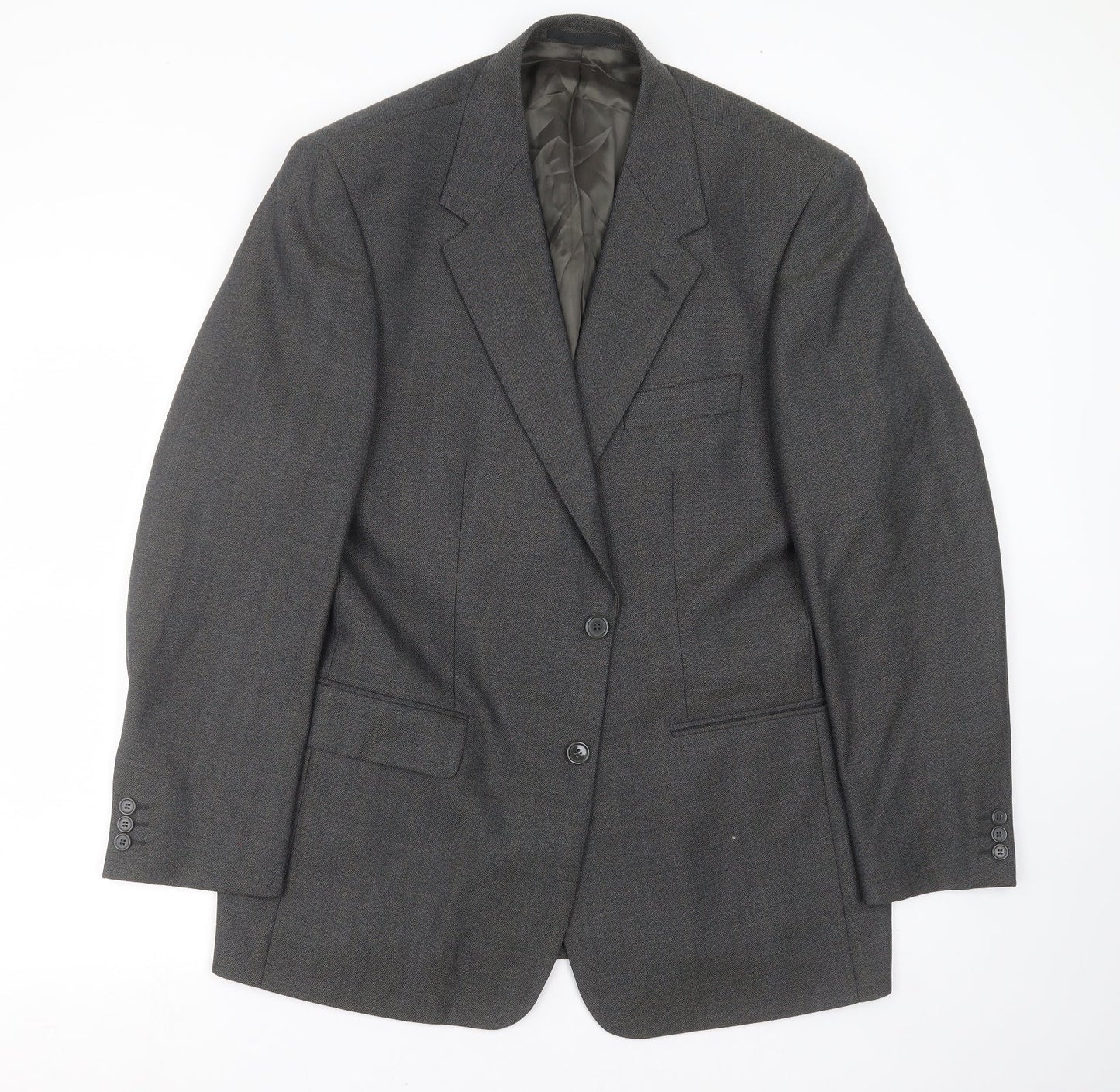 Wellington Mens Grey Striped  Jacket Suit Jacket Size 44
