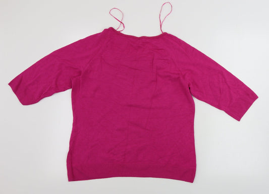 Marks and Spencer Womens Pink   Pullover Jumper Size 14