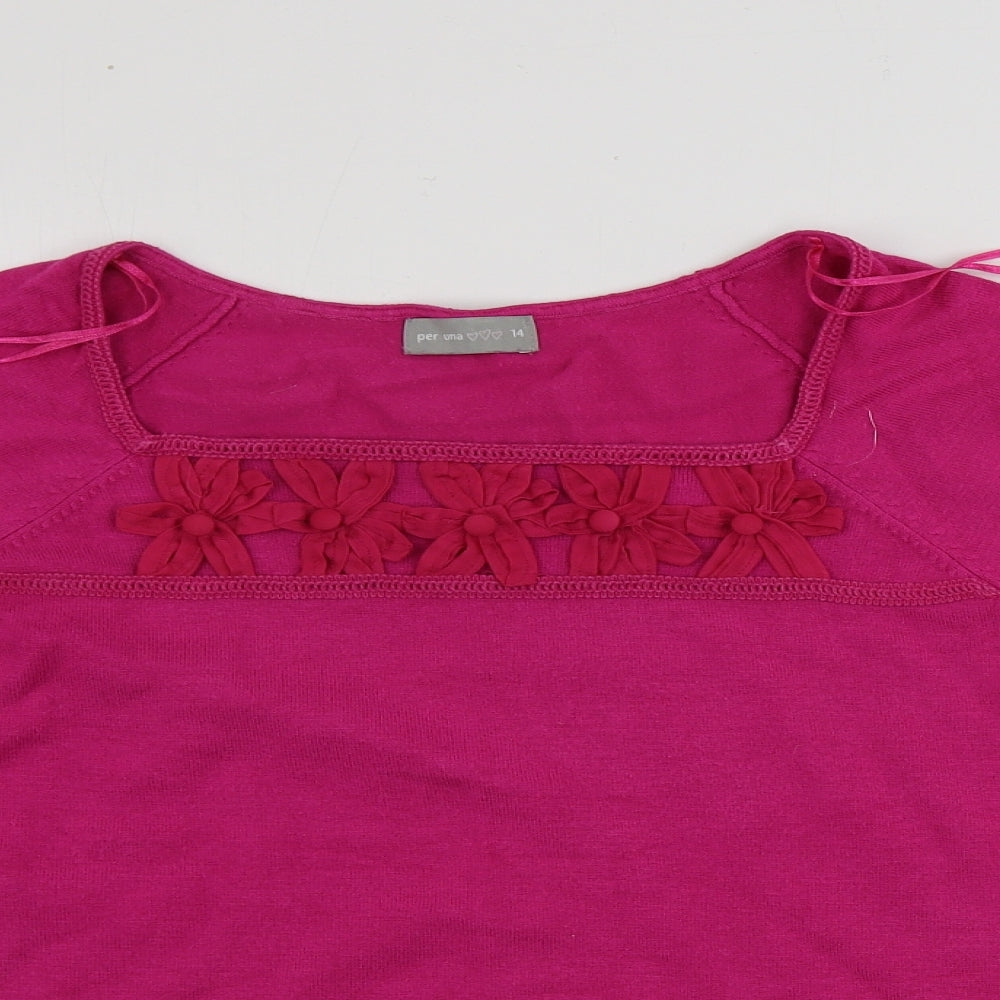 Marks and Spencer Womens Pink   Pullover Jumper Size 14
