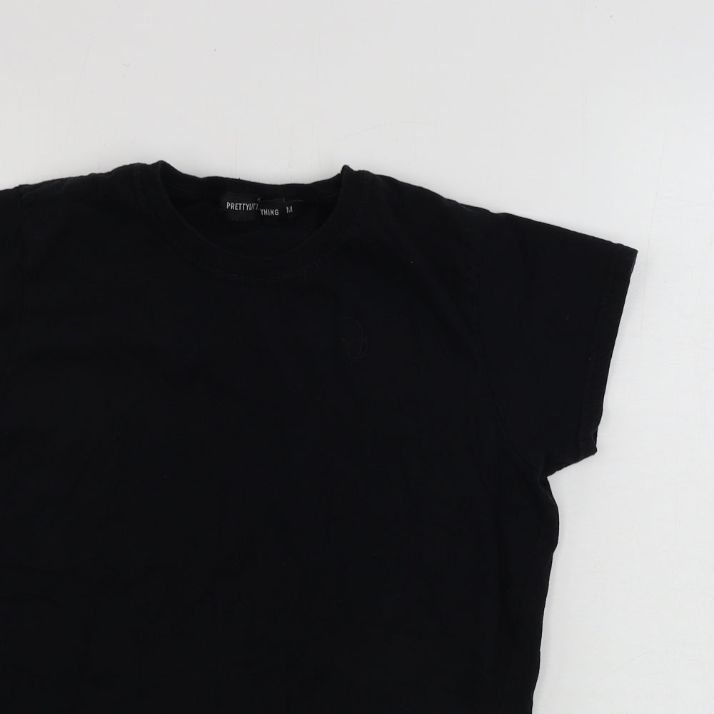 PRETTYLITTLETHING Womens Black   Basic T-Shirt Size M