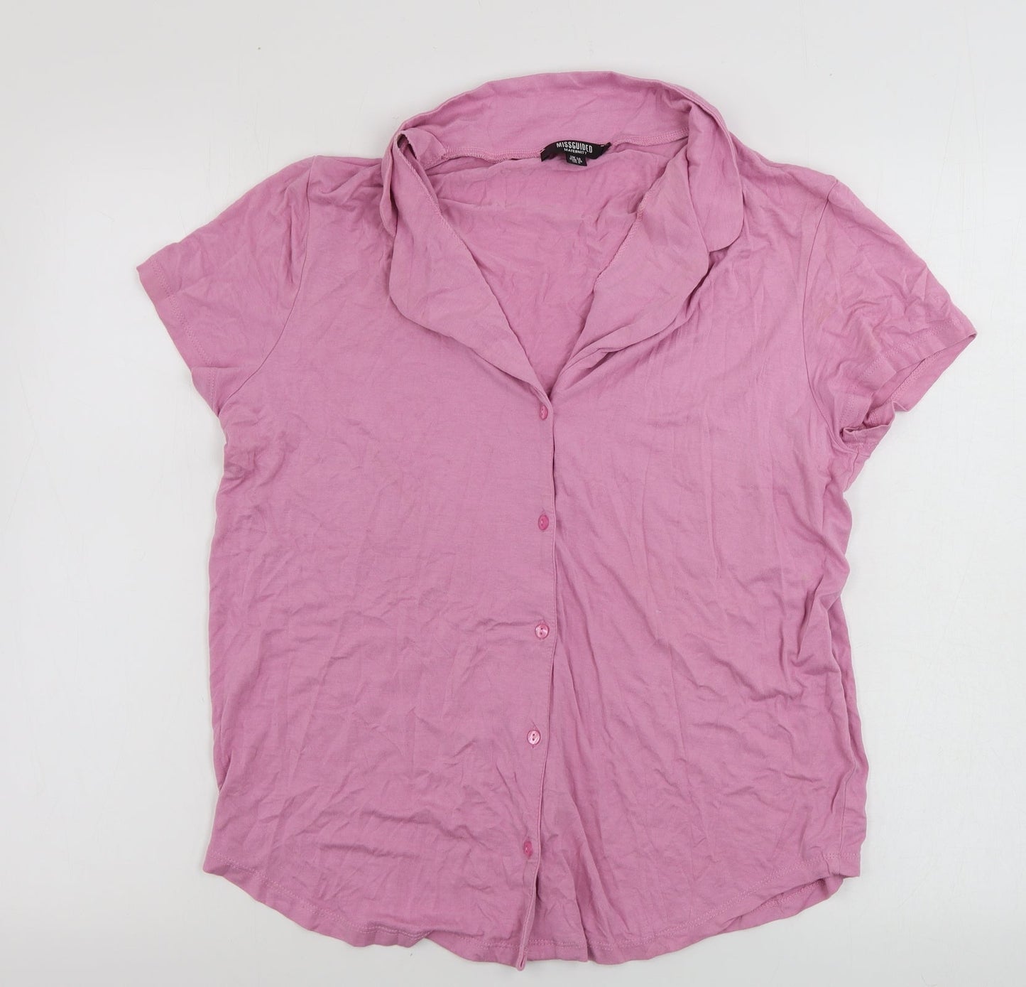 Missguided Womens Pink   Basic Button-Up Size 10