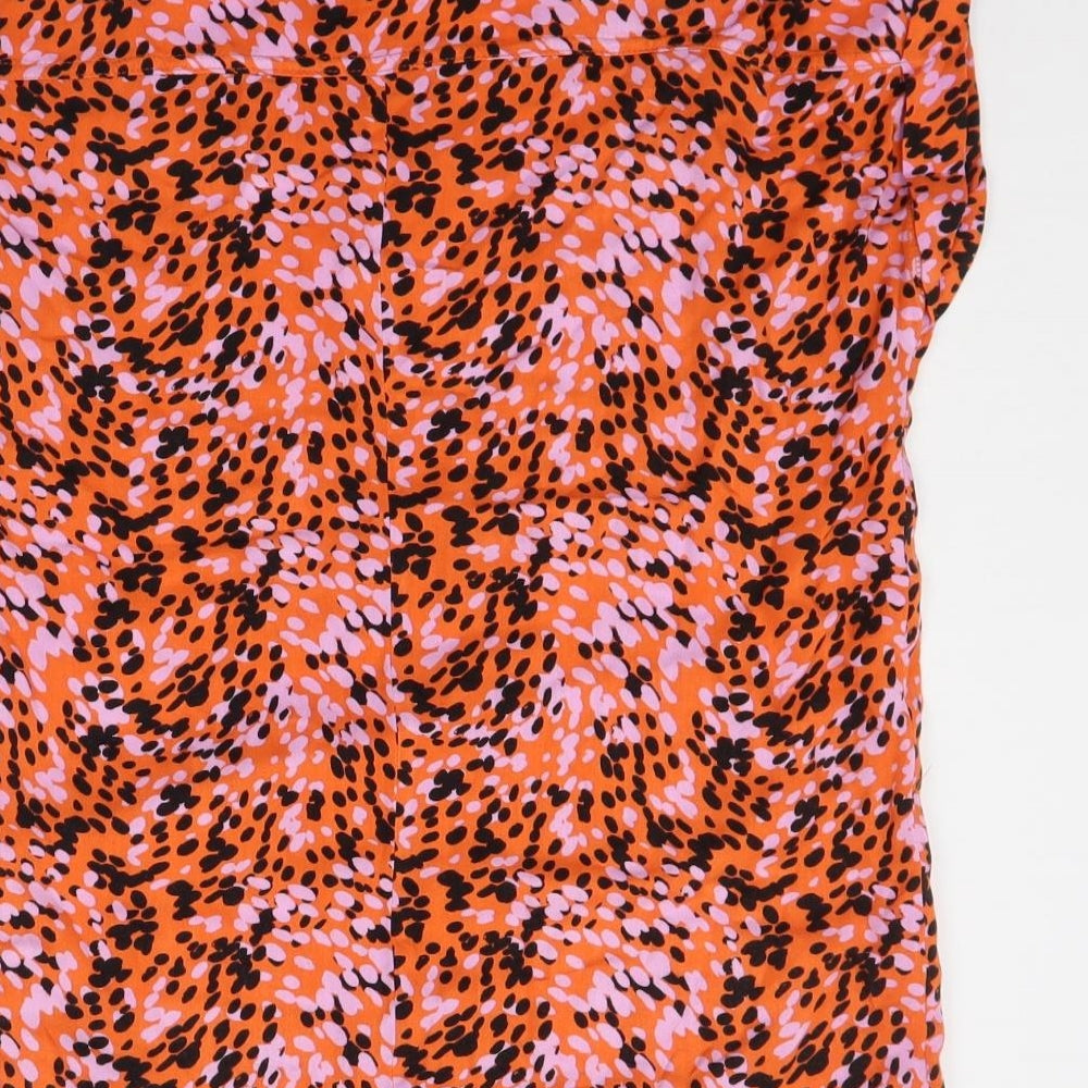 NEXT Womens Orange Geometric  Basic T-Shirt Size 6