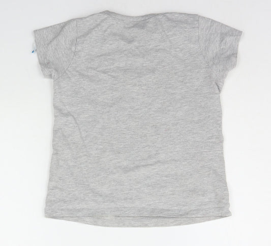 Fashion Uk Boys Grey   Basic T-Shirt Size 5-6 Years  - angry birds