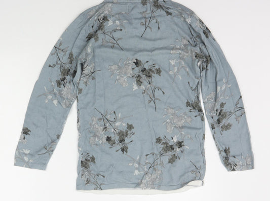 NEXT Womens Grey Floral  Pullover Jumper Size 6