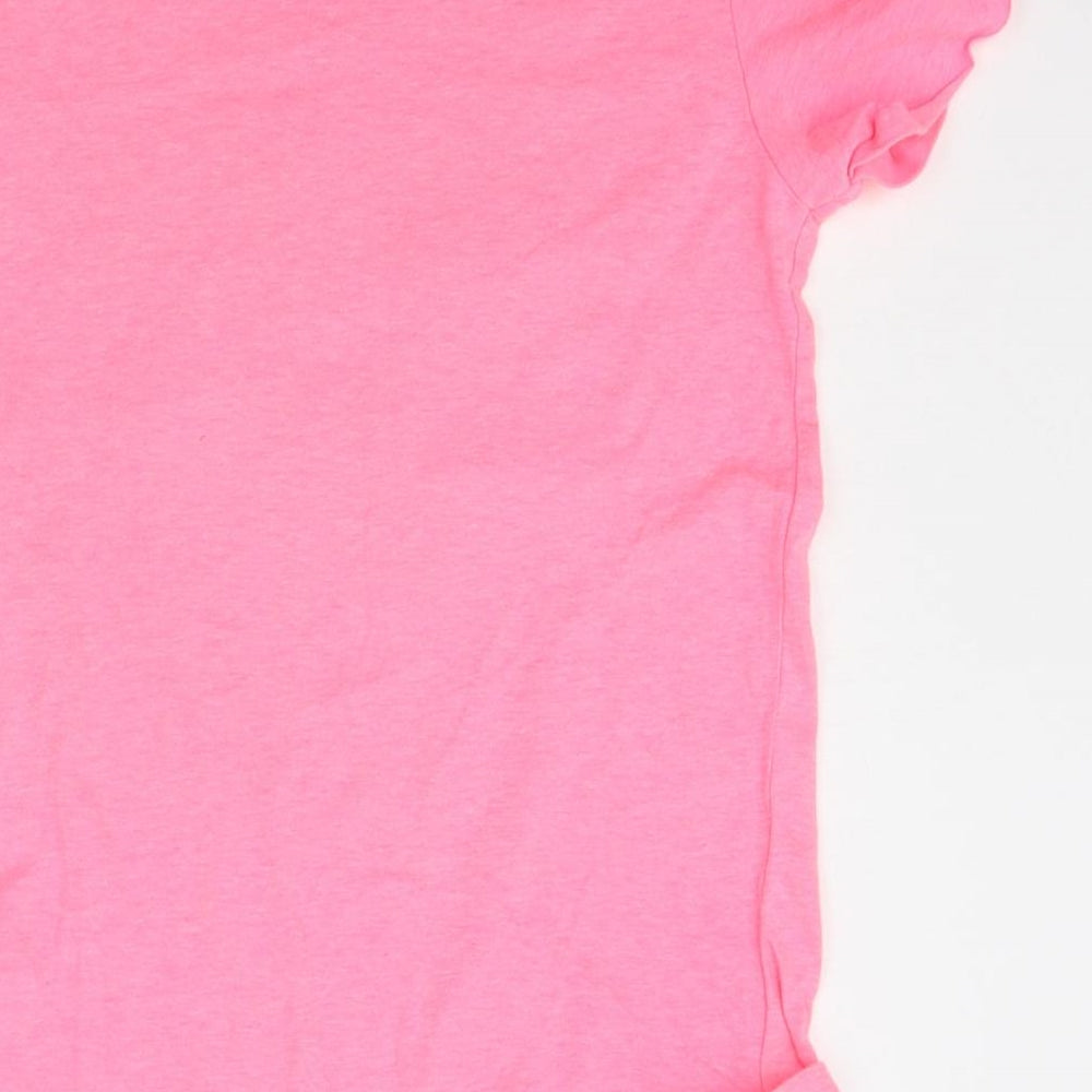 Young Dimension Girls Pink   Basic T-Shirt Size 9-10 Years  - Sequin Unicorn