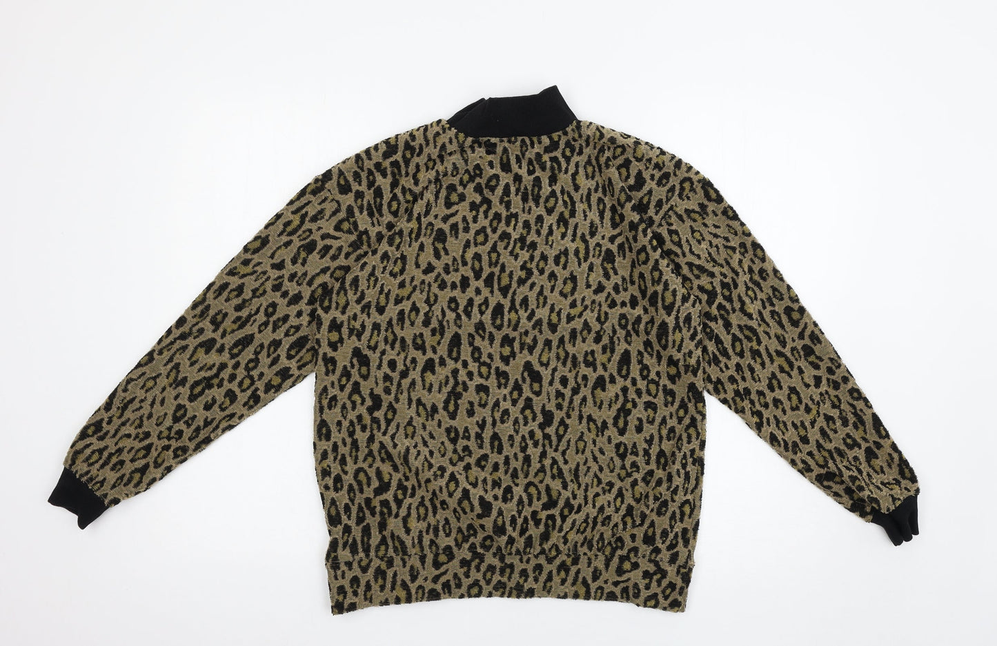 Select Womens Brown Animal Print  Pullover Jumper Size S