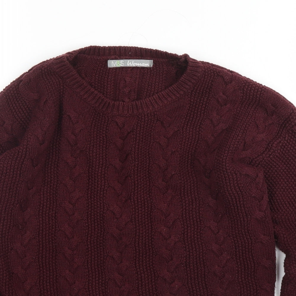 M&S Womens Purple   Pullover Jumper Size 8