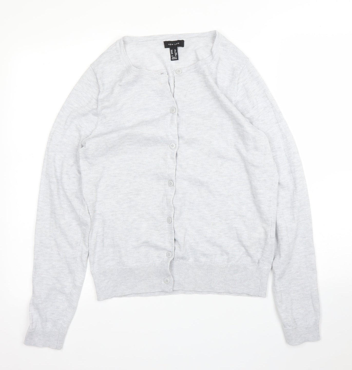 New Look Womens Grey   Cardigan Jumper Size 12