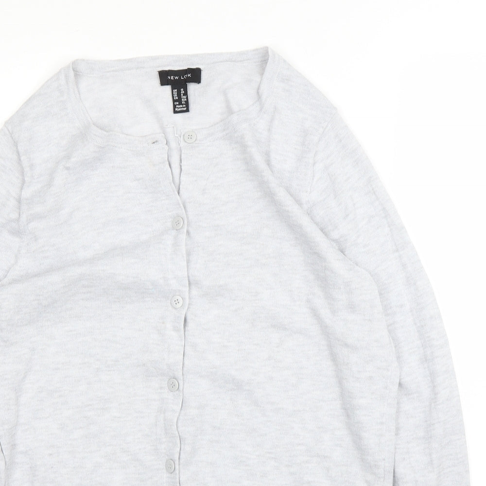 New Look Womens Grey   Cardigan Jumper Size 12