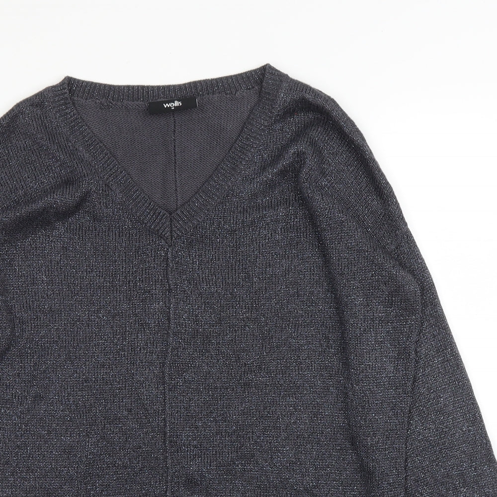 Wallis Womens Grey   Pullover Jumper Size M