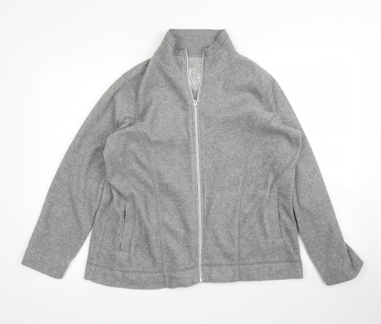 Preworn Womens Grey  Fleece Full Zip Jumper Size L