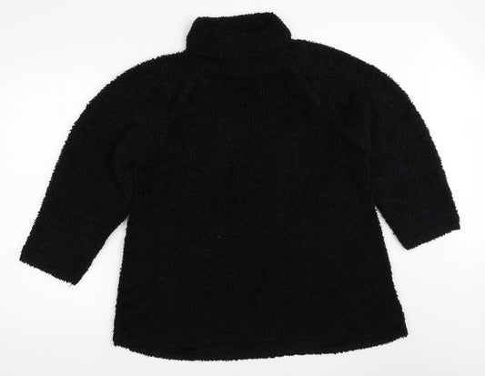 Abstract Womens Black   Pullover Jumper Size S