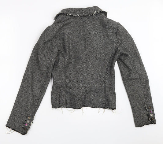 New Look Womens Grey   Overcoat Coat Size 10