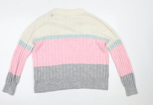 Papaya Womens Multicoloured Striped  Pullover Jumper Size S