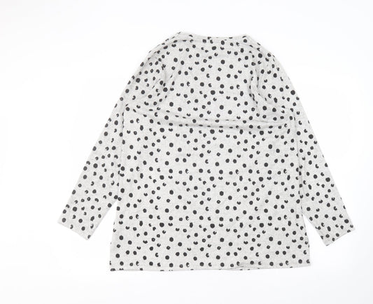 Matalan Womens Grey Polka Dot  Pullover Jumper Size 12