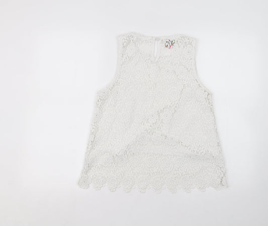 ribon Womens White   Basic T-Shirt Size 12